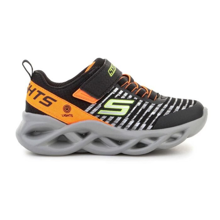 Ayakkabılar - Skechers S Lights Jr 401650L-BKOR ayakkabı (Çocuk, Yaşam Tarzı) - Görsel 7