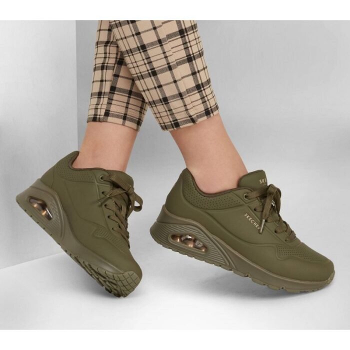 Ayakkabılar - Skechers Uno Stand On Air Yeşil Ayakkabı W 73690-OLV - Görsel 6