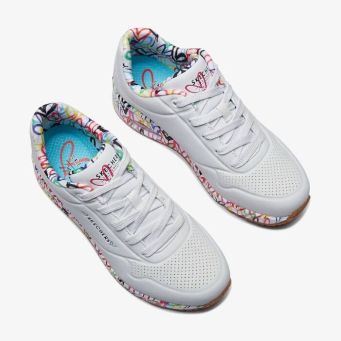 Ayakkabılar - Skechers X Jgoldcrown Uno Loving Love W ayakkabıları 155506-WHT - Görsel 8
