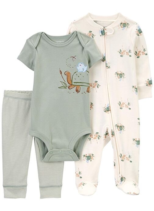 tryoshop-b-erkek-bebek-tulum-body-pantolon-set-3lu-paket-15519150-1 Carter's Erkek Bebek Tulum Body Pantolon Set 3'lü Paket - Görsel 1