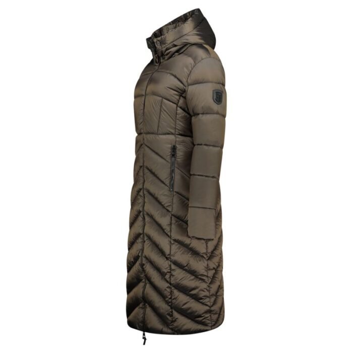 Geographical Norway Blanche Long Kaki DB Lady 0116 Kaki Kadın Ceketi (WZ5491F/GN-Kaki) - Görsel 2