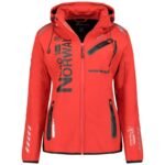 Geographical Norway Reine Kırmızı/Siyah LADY 007 Kadın Kapüşonlu Softshell Ceket (WU8187F/GNO-KIRMIZI-SIYAH)/WU8088 - Görsel 2