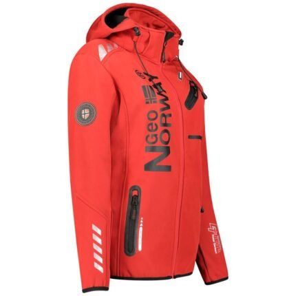 Geographical Norway Reine Kırmızı/Siyah LADY 007 Kadın Kapüşonlu Softshell Ceket (WU8187F/GNO-KIRMIZI-SIYAH)/WU8088