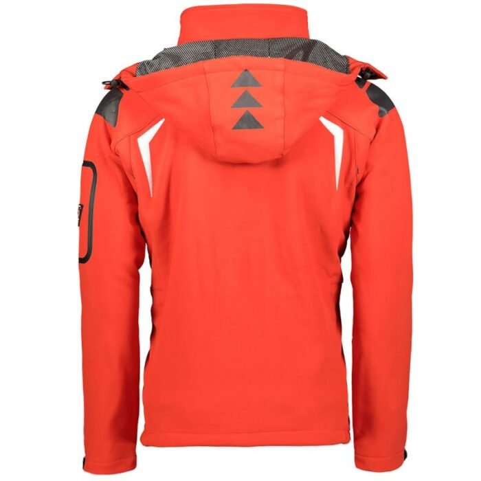 Geographical Norway Techno MEN 056 BS3 Erkek Spor Ceketi, Ayarlanabilir Kapüşonlu, Su Geçirmez, Kırmızı - Görsel 2