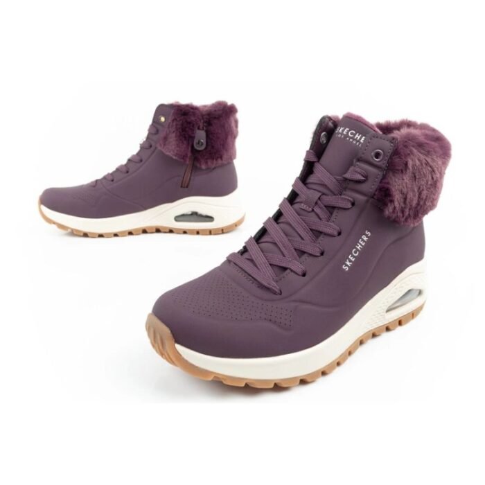 Skechers Uno Rugged Kadın Yalıtımlı Kış Botları Mor - Görsel 8
