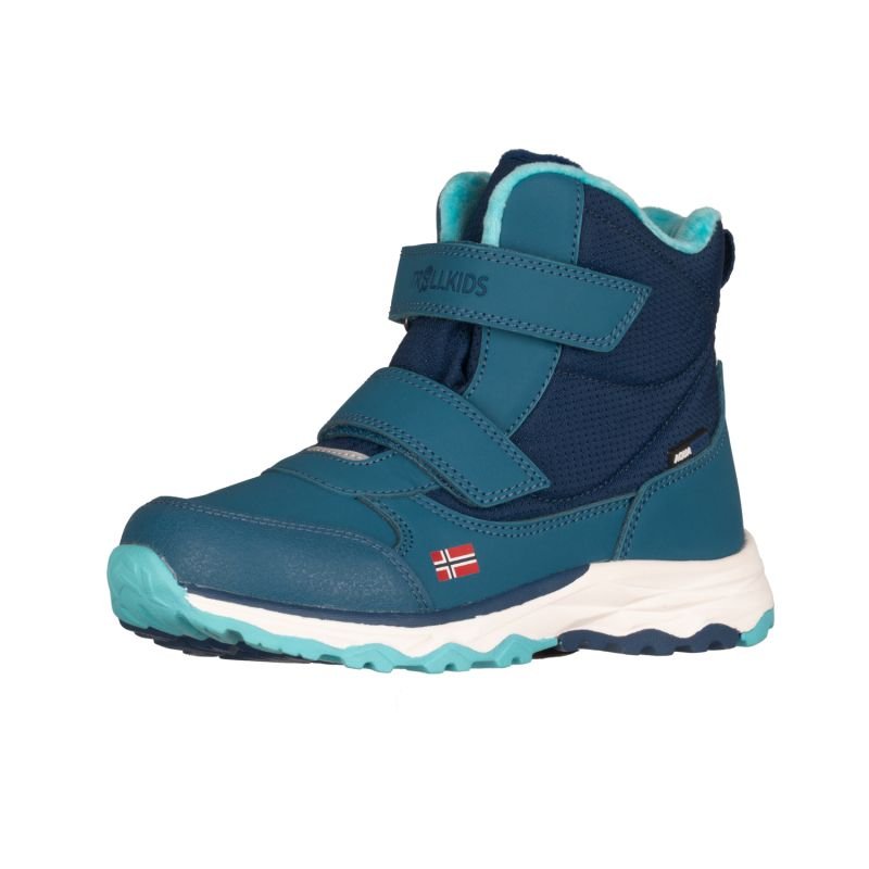 tryoshop-trollkids-kids-hafjell-winter-boots-waterproof-snow-boots-with-velcro-closure-blue-264-102-1810516 Trollkids Çocuk Hafjell Kış Botları su geçirmez kar botları Velcro kapanışlı mavi (264-102) - Görsel 1