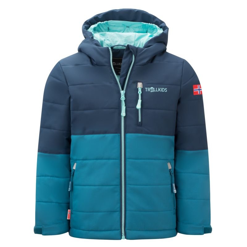 tryoshop-trollkids-kids-hemsedal-snow-jacket-xt-insulated-blue-winter-jacket-for-girls-boys-513-104-1634114 Trollkids Kids Hemsedal Kar Ceketi XT yalıtımlı mavi kış ceketi kız/erkek çocuklar için (513-104) - Görsel 1