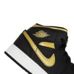 Air Jordan 1 Mid Junior (GS) Basketbol Ayakkabısı Siyah/Metalik Altın - DQ8423-071 - Görsel 7