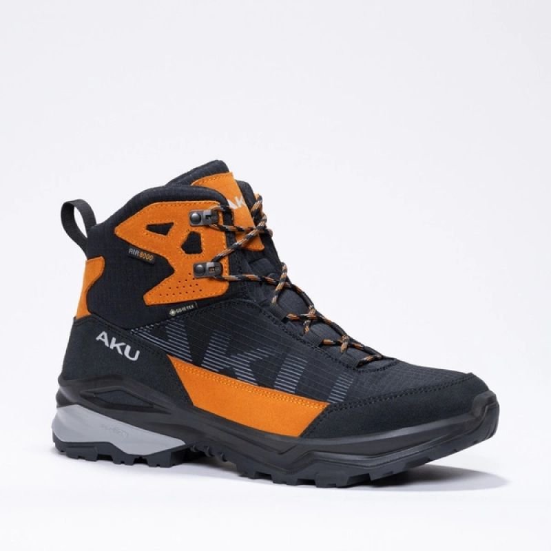 tryoshop-aku-men-s-trekking-sports-shoes-adapta-gore-tex-leather-black-orange-1969489 Aku erkek trekking spor