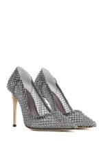 Derimod Kadın Gümüş Taşlı Yüksek İnce Topuklu Deri Stiletto 25SFD1214TS - Görsel 3