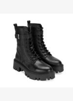 Desa Kadın Siyah Bağcıklı Deri Postal Bot