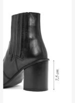 Derimod Kadın Siyah Kalın Topuklu Deri Kovboy Bot 25WFD160918 - Görsel 2