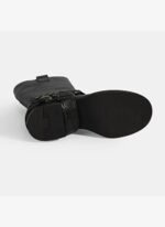 Desa Kadın Siyah Metal Aksesuarlı Deri Biker Bot - Görsel 4