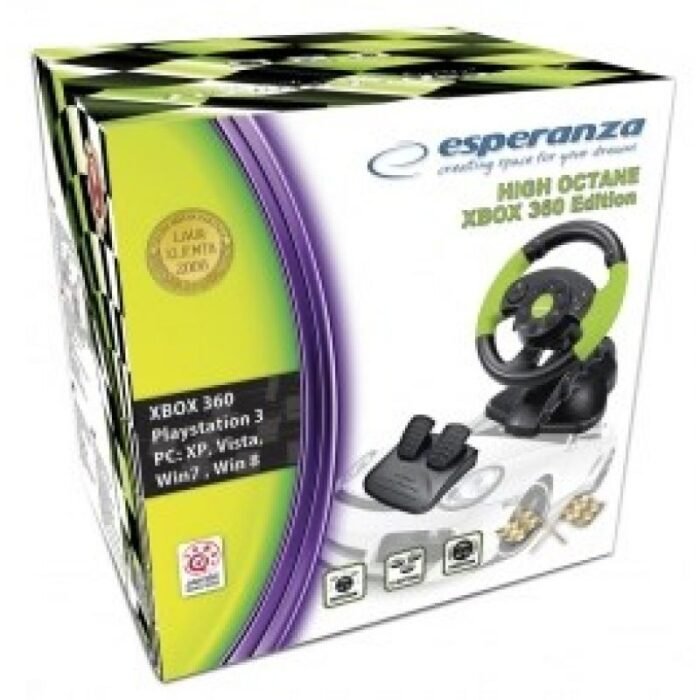 Esperanza EG104 direksiyon seti (PC, Xbox 360; siyah ve yeşil) - Görsel 4