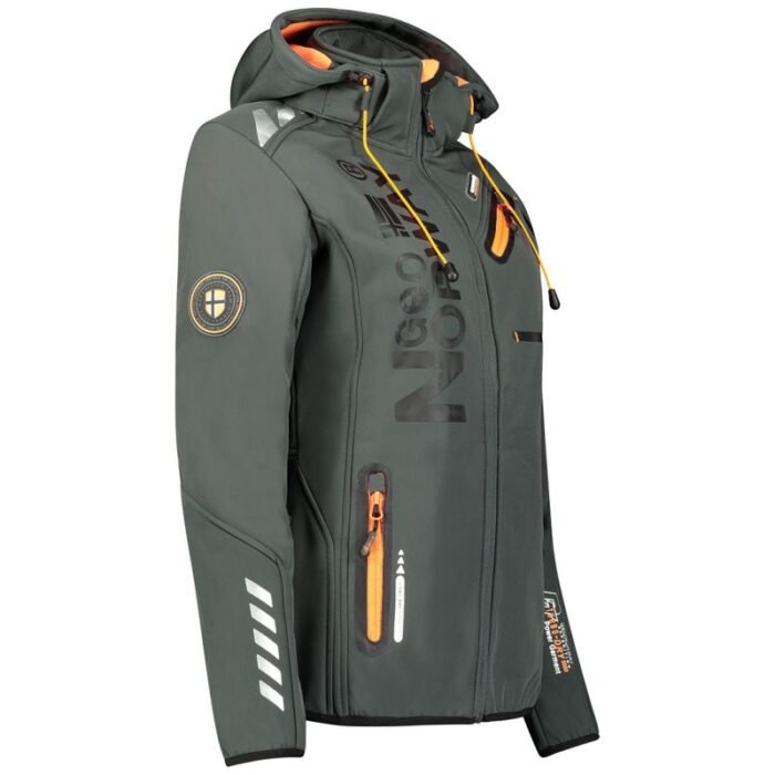 Geographical Norway Reine Ass A EO DB 007 W Softshell Ceket WU8184F/GNO-Koyu Gri / Turuncu - Görsel 2