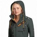 Geographical Norway Reine Ass A EO DB 007 W Softshell Ceket WU8184F/GNO-Koyu Gri / Turuncu - Görsel 5