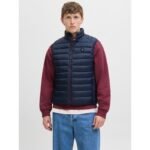 JackJones erkek yelek JJEBRADLEY LIGHT BODYWARMER COLLAR NOO 12280973 SKY CAPTAIN