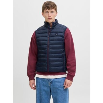 JackJones erkek yelek JJEBRADLEY LIGHT BODYWARMER COLLAR NOO 12280973 SKY CAPTAIN