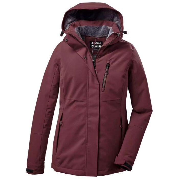 Killtec KOW 170 WMN JCKT kadın kapüşonlu mont bordo (38030/445) - Görsel 4