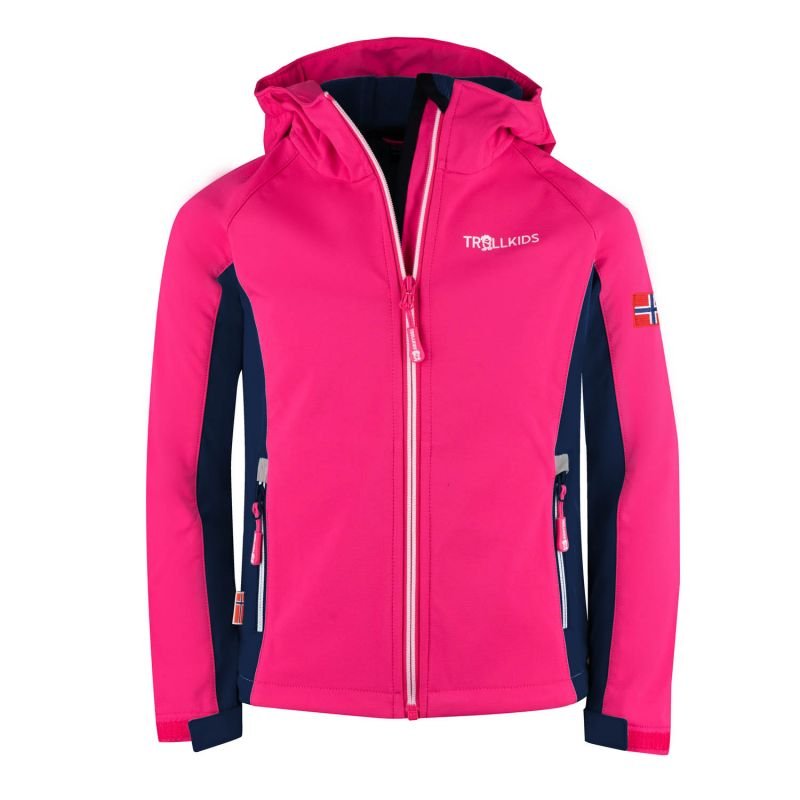 tryoshop-trollkids-girls-kristiansand-jacket-navy-magenta-softshell-pink-321-114-1159725 Kız Çocukları İçin TrollKids