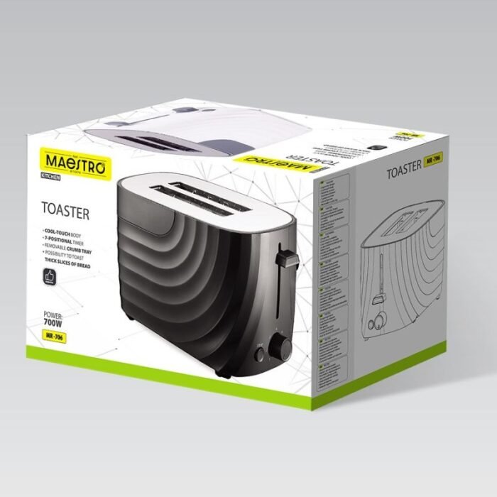 700W MR-706-SIYAH MAESTRO Tost