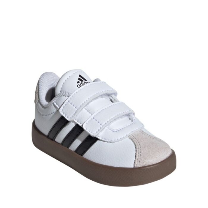Adidas VL Court 3.0 Kaykay Ayakkabısı Çocuklar İçin Beyaz ve Gri ID9157 - Görsel 2
