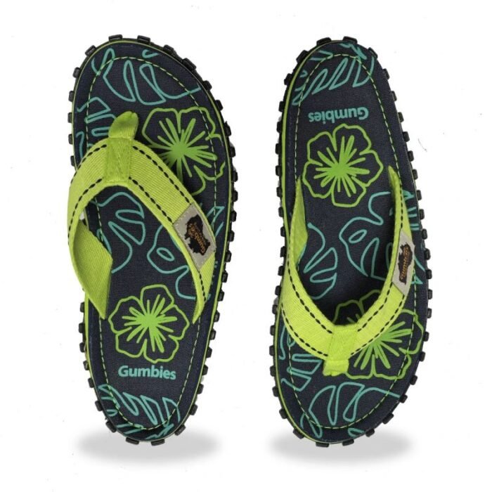 Gumbies Islander Terlik Lime Hibiskus GU-FFISL148 - Görsel 6