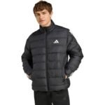 Mens adidas Essentials 3-Stripes Ceket Siyah JM8416