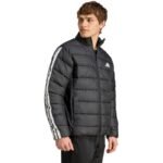 Mens adidas Essentials 3-Stripes Ceket Siyah JM8416 - Görsel 4