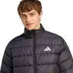 Mens adidas Essentials 3-Stripes Ceket Siyah JM8416 - Görsel 5
