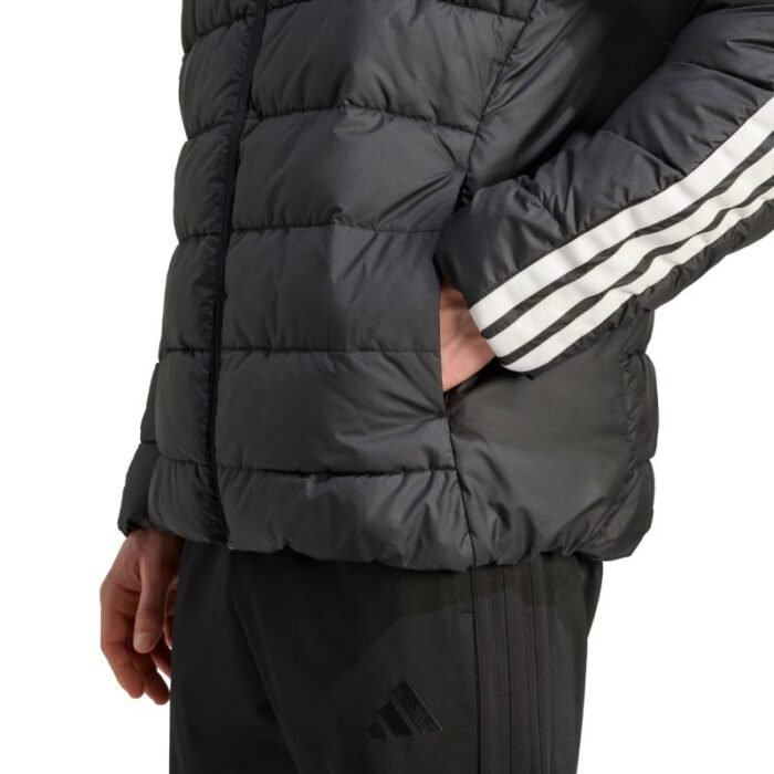 Mens adidas Essentials 3-Stripes Ceket Siyah JM8416 - Görsel 6