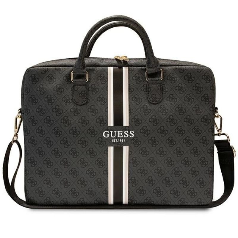 tryoshop-guess-4g-printed-stripes-bag-for-a-16-laptop-black-2370712 Guess 4G Baskılı Çizgili