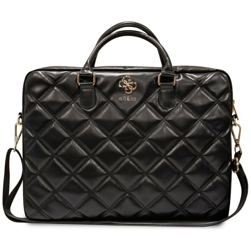 tryoshop-guess-4g-quilted-bag-for-a-16-laptop-black-2377401 Guess 4G Kadife Çanta