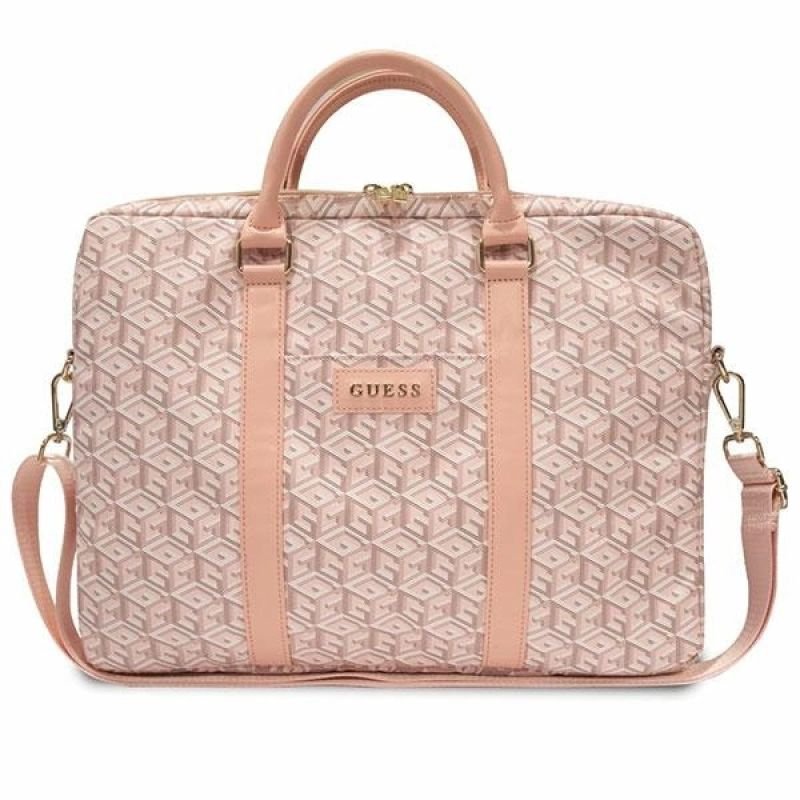 tryoshop-guess-gcube-stripes-bag-for-a-16-laptop-pink-2370709 Guess GCube Şeritli 16"