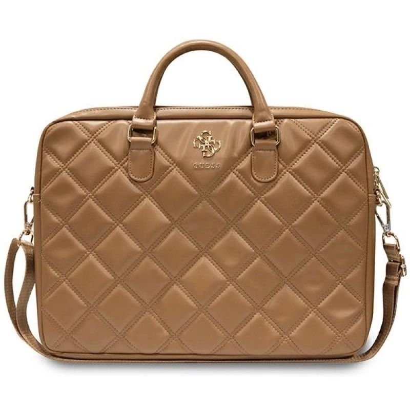 tryoshop-guess-quilted-4g-bag-for-a-16-laptop-brown-2377403 Guess Quilted 4G koleksiyonundan