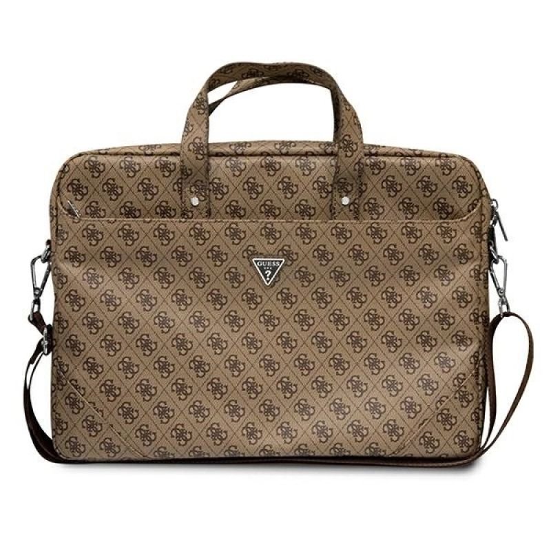 tryoshop-guess-saffiano-4g-triangle-logo-bag-for-a-16-laptop-brown-2368293 Guess Saffiano 4G Triangle
