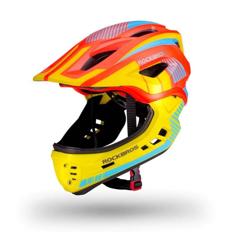 tryoshop-rockbros-tt-32soyb-s-children-s-bicycle-helmet-with-detachable-chinbar-size-s-yellow-orange-2372897 Rockbros TT-32SOYB-S Çocuk Bisiklet
