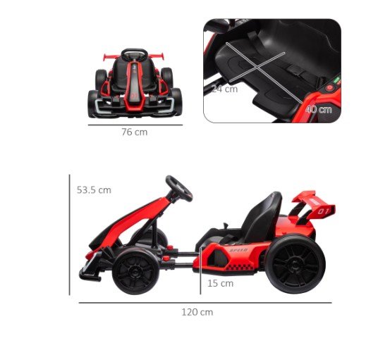 Homcom 24V Hızlı Elektrikli 2