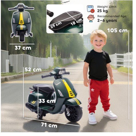 AIYAPLAY Vespa Akülü Çocuk 2