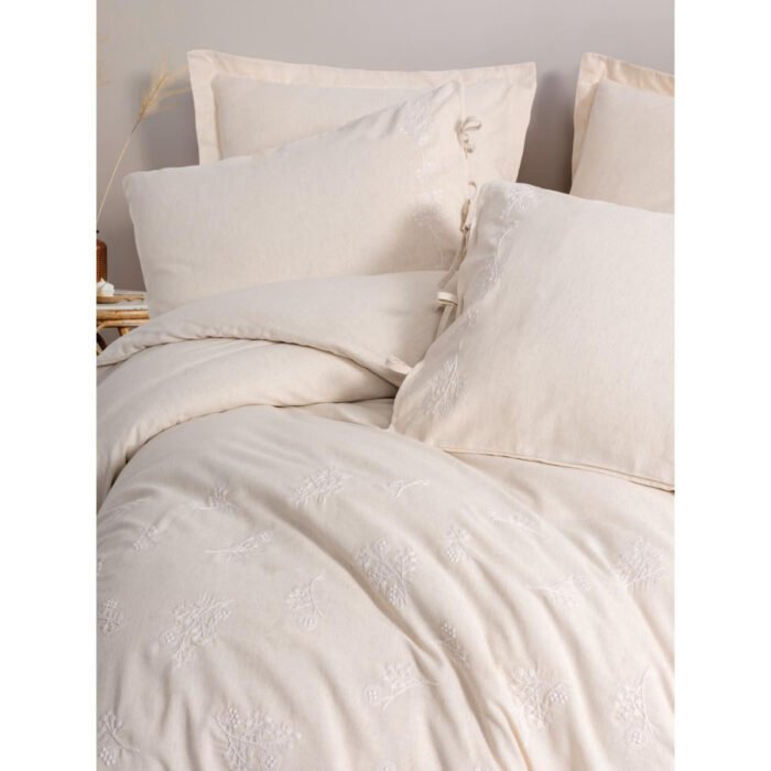 Cotton Box Cotton Keten Çift Kişilik Nevresim Takımı Esmira Bej - Görsel 3