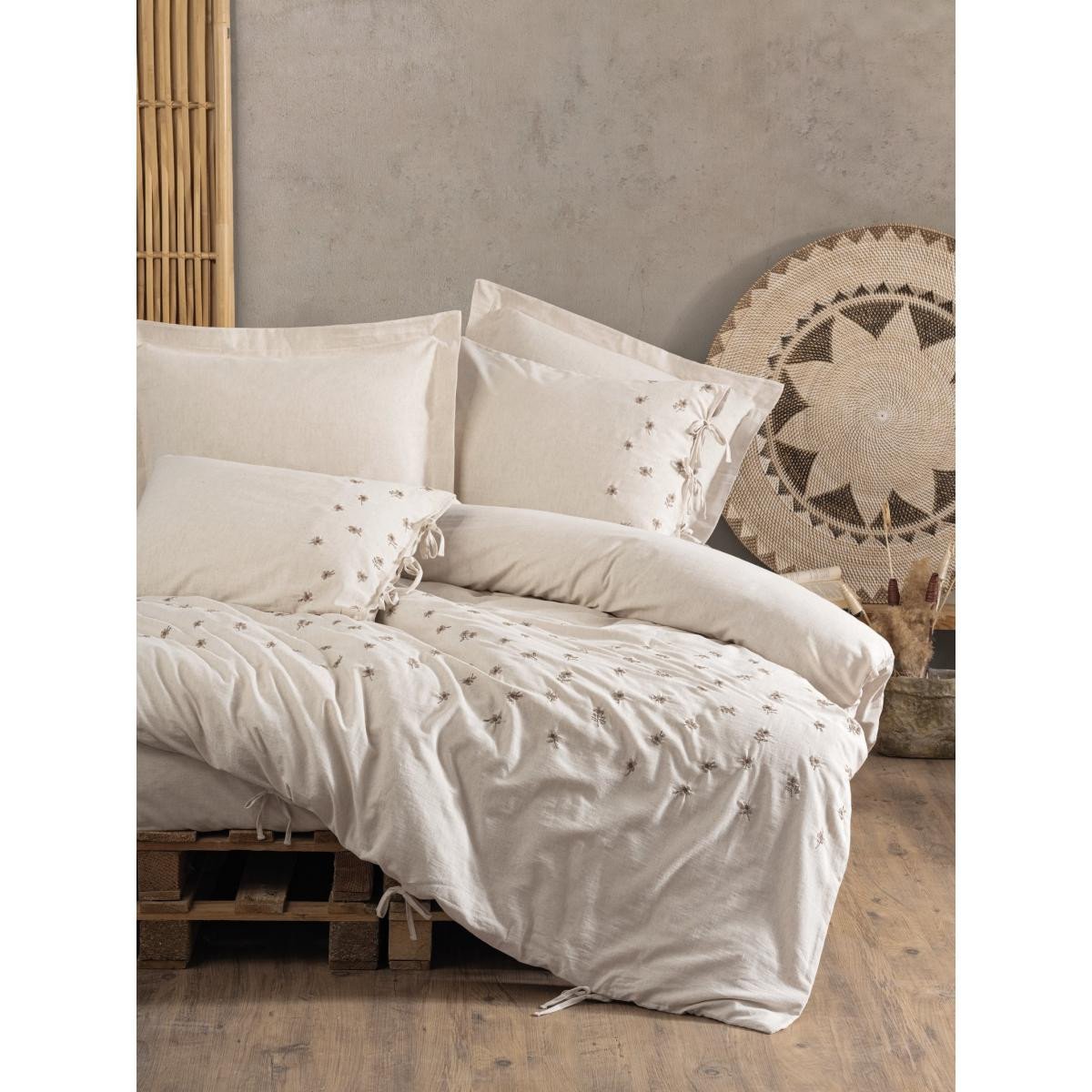 f71220374941b8a9ed4e-0 Cotton Box Cotton Keten Çift Kişilik Nevresim Takımı Arie - Görsel 1
