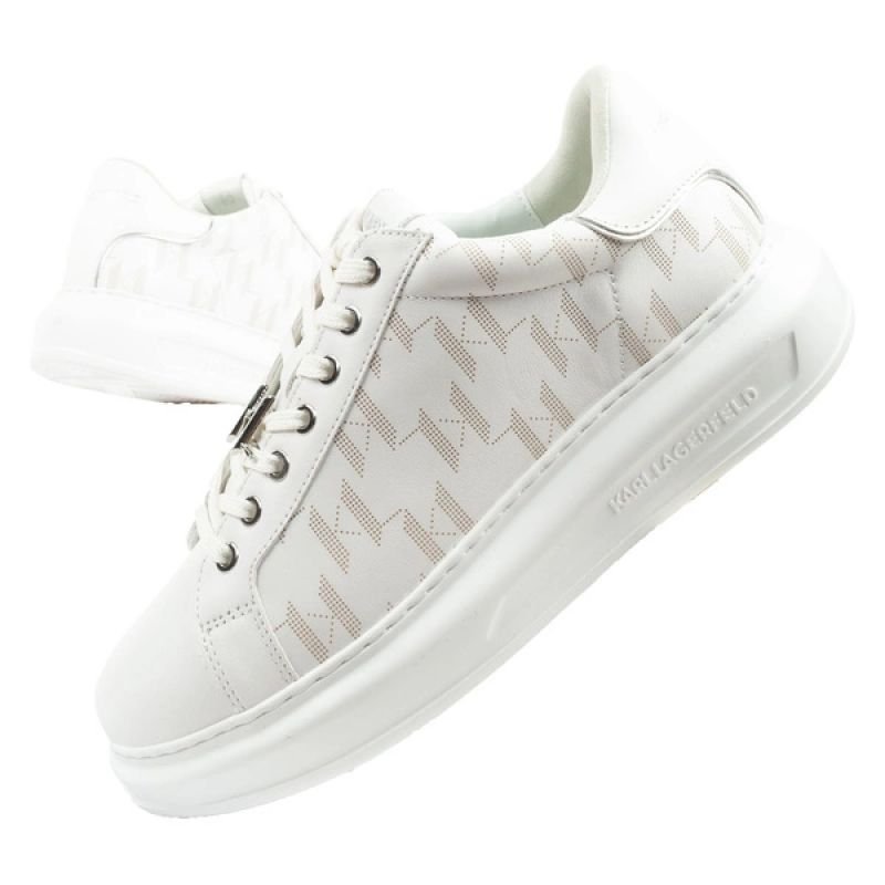 tryoshop-karl-lagerfeld-kapri-men-s-shoes-sneakers-natural-leather-white-1527270-2 Karl Lagerfeld Kapri Erkek Ayakkabı Sneaker Doğal Deri Beyaz - Görsel 1