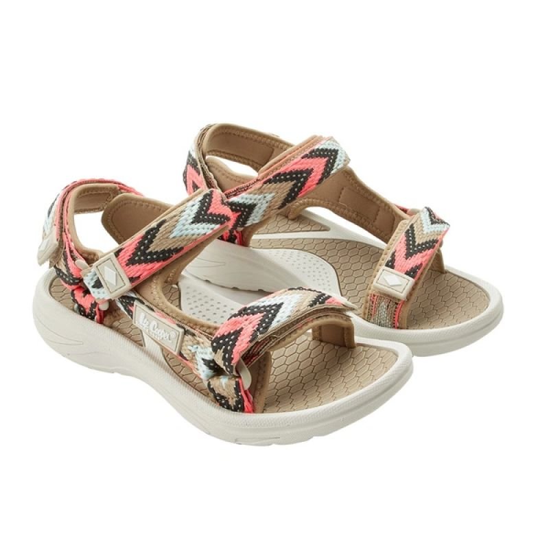 tryoshop-lee-cooper-women-s-shoes-velcro-sandals-for-summer-on-the-beach-light-beige-2296989 Lee Cooper kadın ayakkabıları