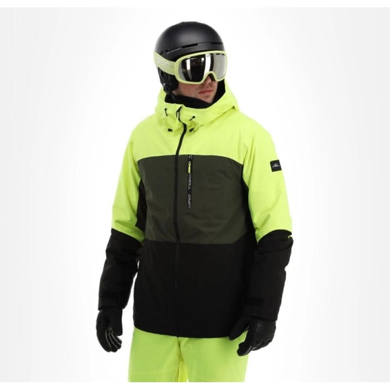 tryoshop-o-neill-men-s-winter-sports-jacket-carbonite-snowboard-skis-10k-green-black-2072040 O'neill Erkek Kış Spor