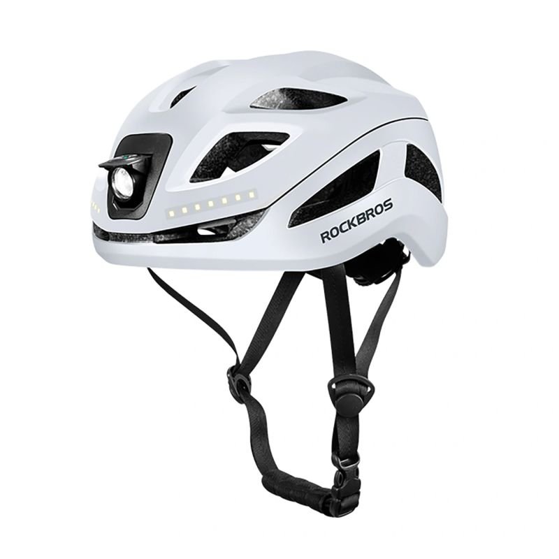 tryoshop-rockbros-zk-077-bicycle-helmet-with-integrated-multi-directional-lighting-57-61-cm-white-2398011 Rockbros ZK-077 Bisiklet Kaskı