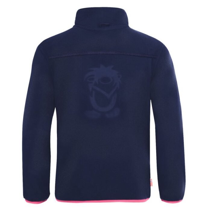 Kız Çocukları İçin Trollkids Oppdal Ceket XT Fermuarlı Polar Ceket, Lacivert/Pembe (415-114) - Görsel 2