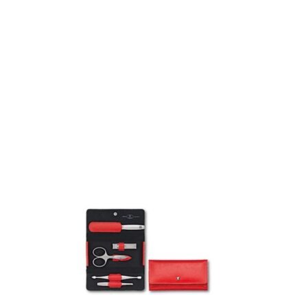 ZWILLING 97092-002-0 Twinox Seyahat Manikür Seti – Kırmızı Deri Kılıf, 5 Parça