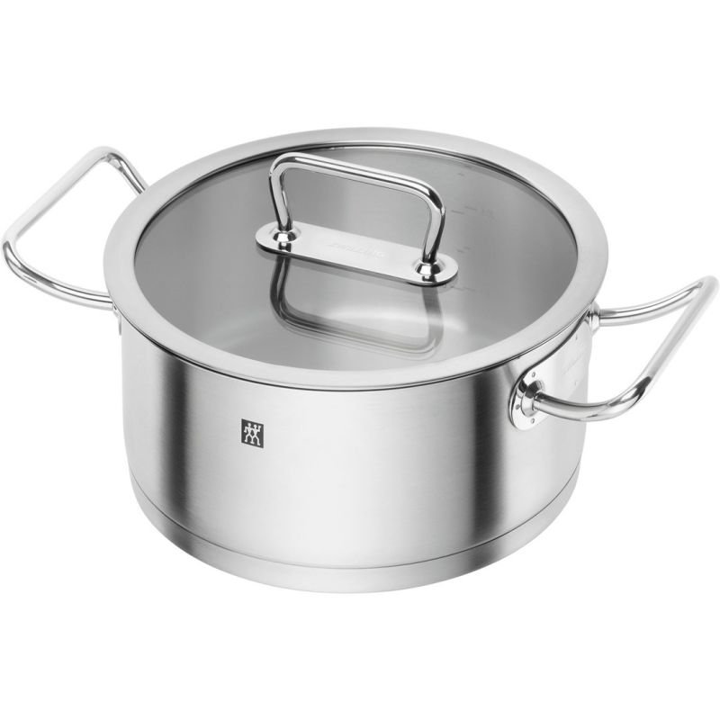 tryoshop-zwilling-pro-s-4-3l-low-pot-with-glass-lid-2350988-2 Zwilling Pro S 4.3L Cam Kapaklı Düşük Tencere - Görsel 1
