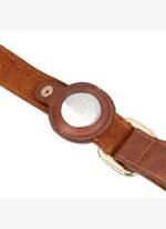 Bloominbag BloomPaw Brown AirTag Yuvalı Hakiki Deri Pet Tasma - Görsel 2