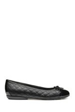 Geox Kadın Siyah Annytah Kapitone Desenli Deri Babet D467NB05402C9999